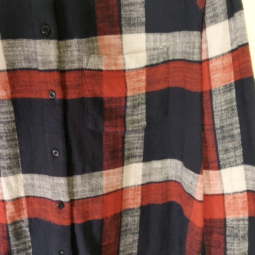 Madewell Red and Black Casual Button Up Shirt Size S - Picture 5 of 7